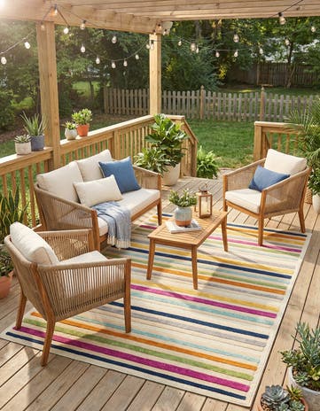 5' 3 x 8' Easy-Clean Aruba Indoor / Outdoor Rug
