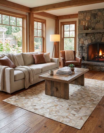 4' x 6' 1 Cowhide Stocks Rug