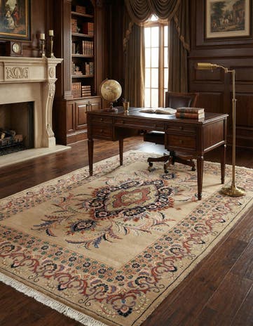 4' 6 x 7' 1 Kashan Rug