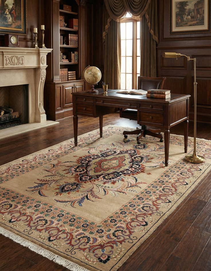 Detail image of 4' 6 x 7' 1 Kashan Rug