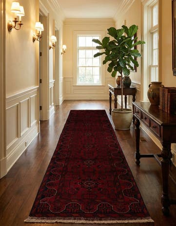 2' 7 x 9' 8 Hand Knotted Khal Mohammadi Wool Runner Rug