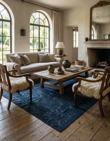 5' 4 x 7' 4 Hand Woven Kilim Suzani Wool Rug