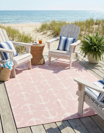 9' x 12' Easy-Clean Coastal Indoor / Outdoor Rug