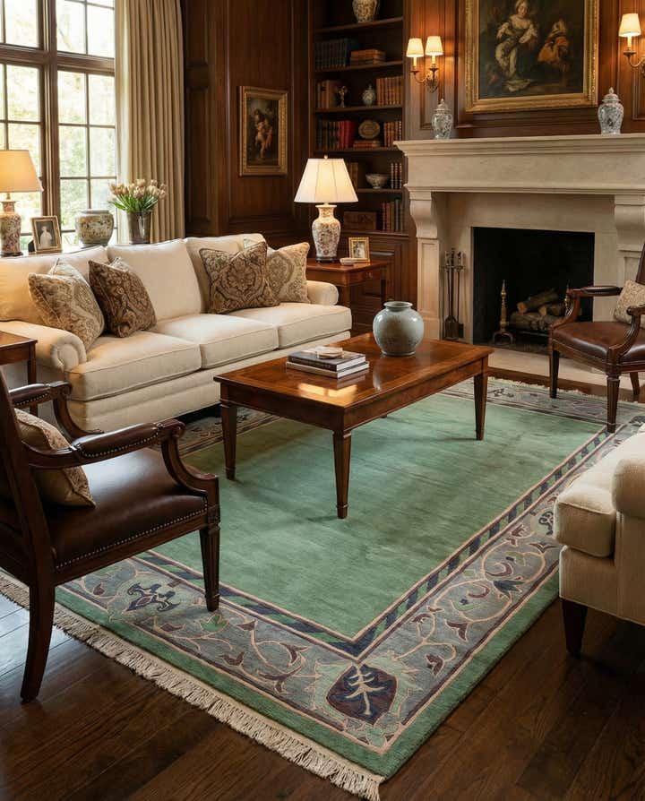 6' 7 x 9' 10 Hand Knotted Nepal Wool Rug