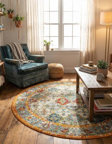 4' x 4' Veneto Round Rug