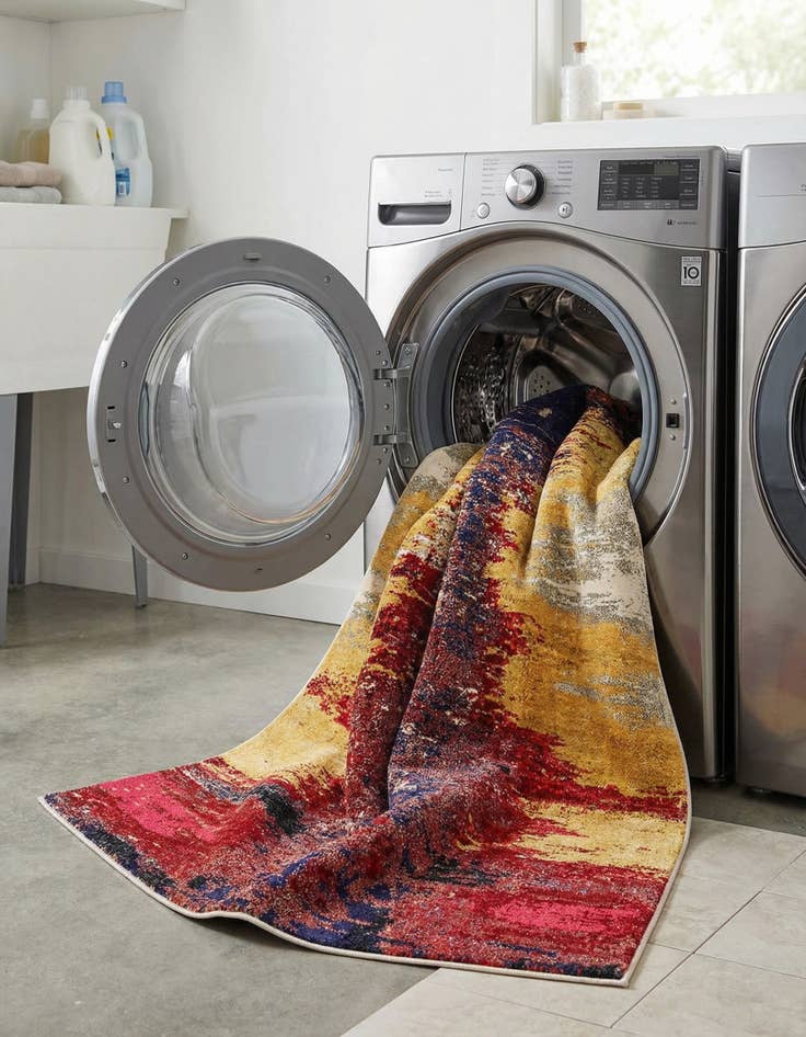 Detail image of  7' x 10'  Washable Hyacinth Rug