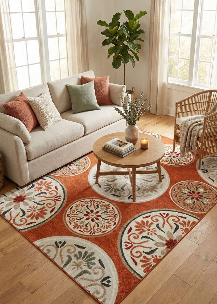 7' x 10' Easy-Clean Modern Indoor / Outdoor Rug