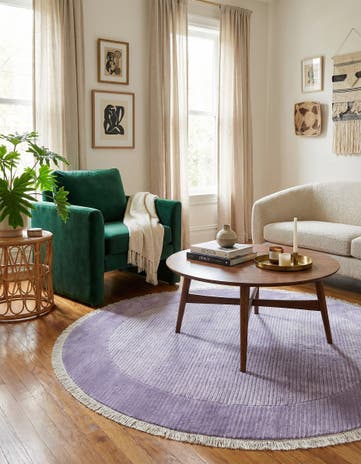 4' 9 x 4' 9 Hand Knotted Darya Wool Round Rug