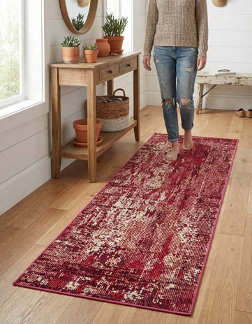 Red Starlight Runner Rug