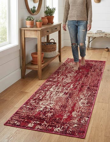 Red Starlight Runner Rug