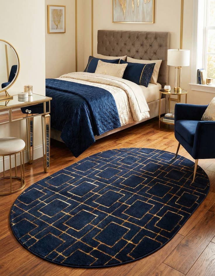 Detail image of 4' x 6'  Marilyn Monroe™ Glam Deco Oval Rug