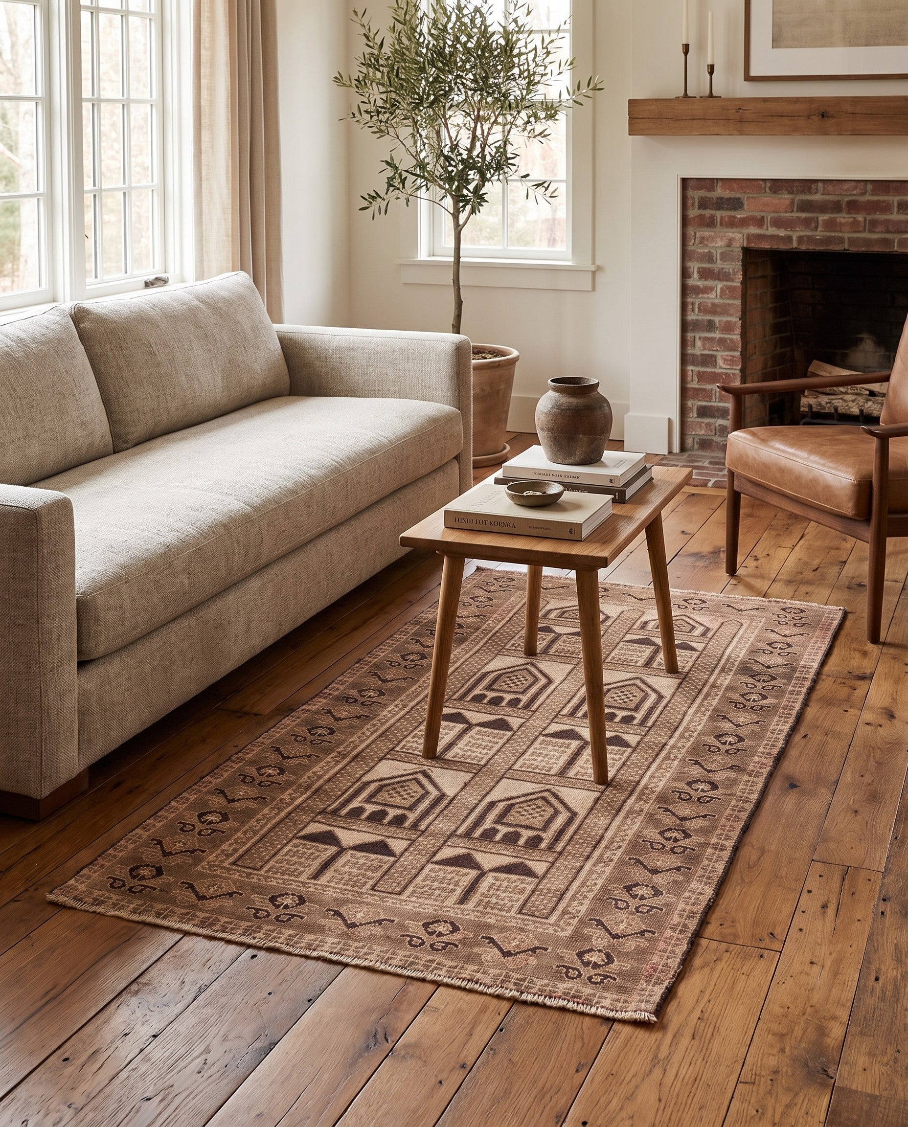 3' 4 x 6' 1 Hand Knotted Ultra Vintage Persian Wool Rug