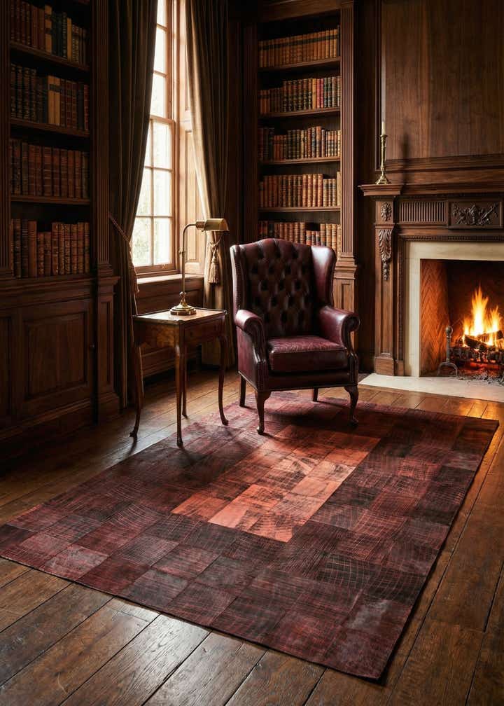 5' 7 x 8' Cowhide Rug