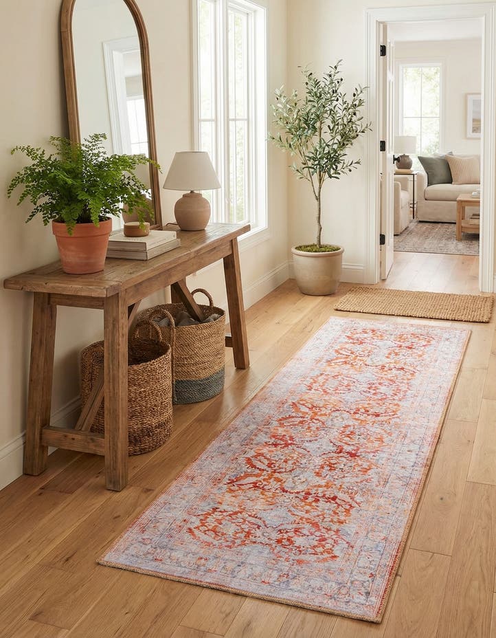 2' x 6' Washable Timeless Runner Rug