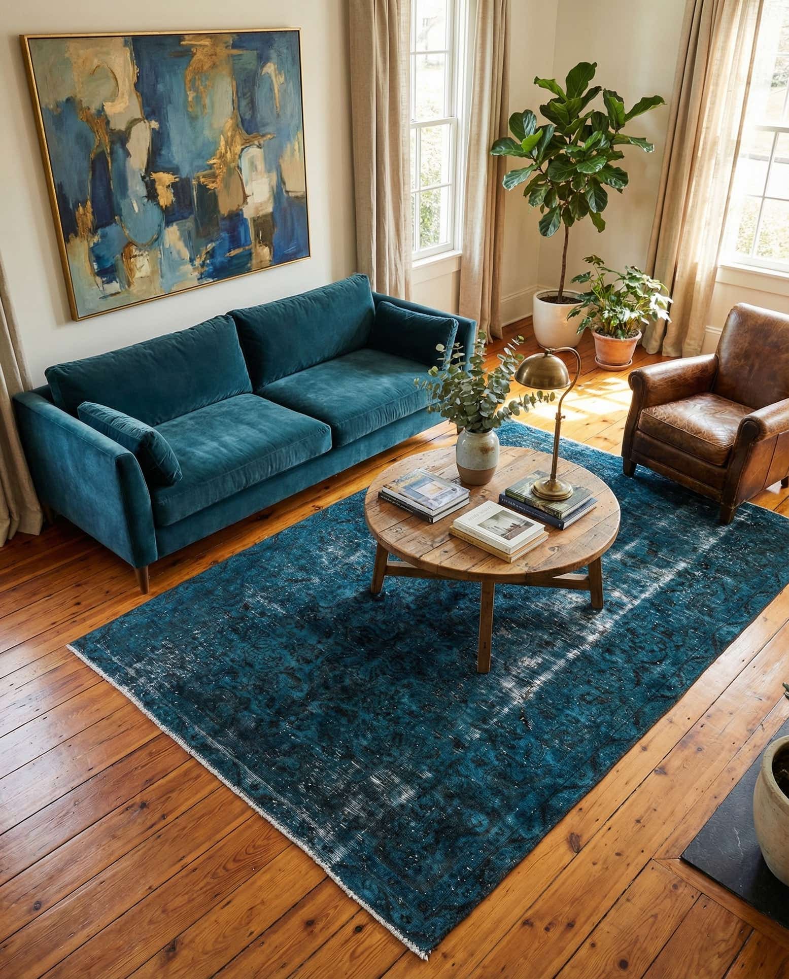 4' 5 x 7' 5 Hand Knotted Ultra Vintage Persian Wool Rug