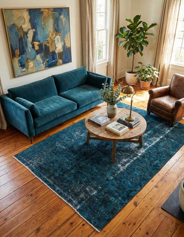 4' 5 x 7' 5 Hand Knotted Ultra Vintage Persian Wool Rug