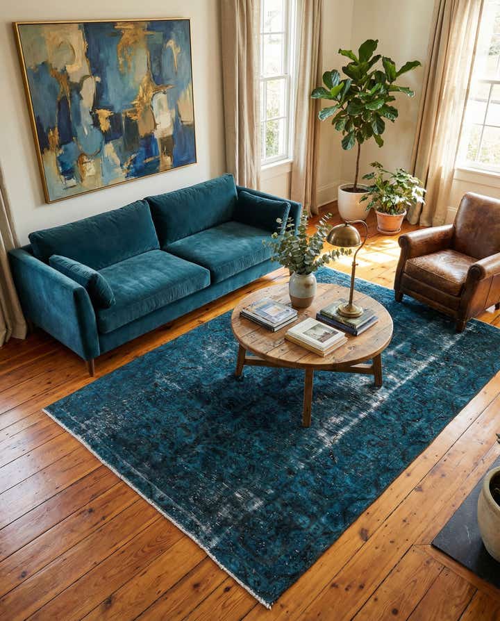 4' 5 x 7' 5 Hand Knotted Ultra Vintage Persian Wool Rug