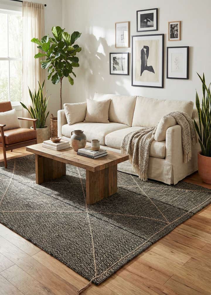 7' 9 x 9' 7 Hand Knotted Moroccan Wool Rug