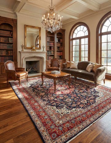 9' 11 x 12' 9 Mashad Wool Rug