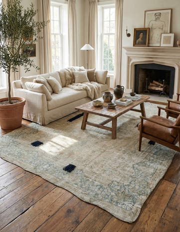 9' 2 x 12' 1 Hand Knotted Ultra Vintage Persian Wool Rug