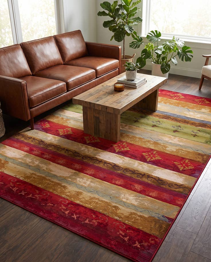 Detail image of 8' x 11' 4 Easy-Clean Modern Indoor / Outdoor Rug