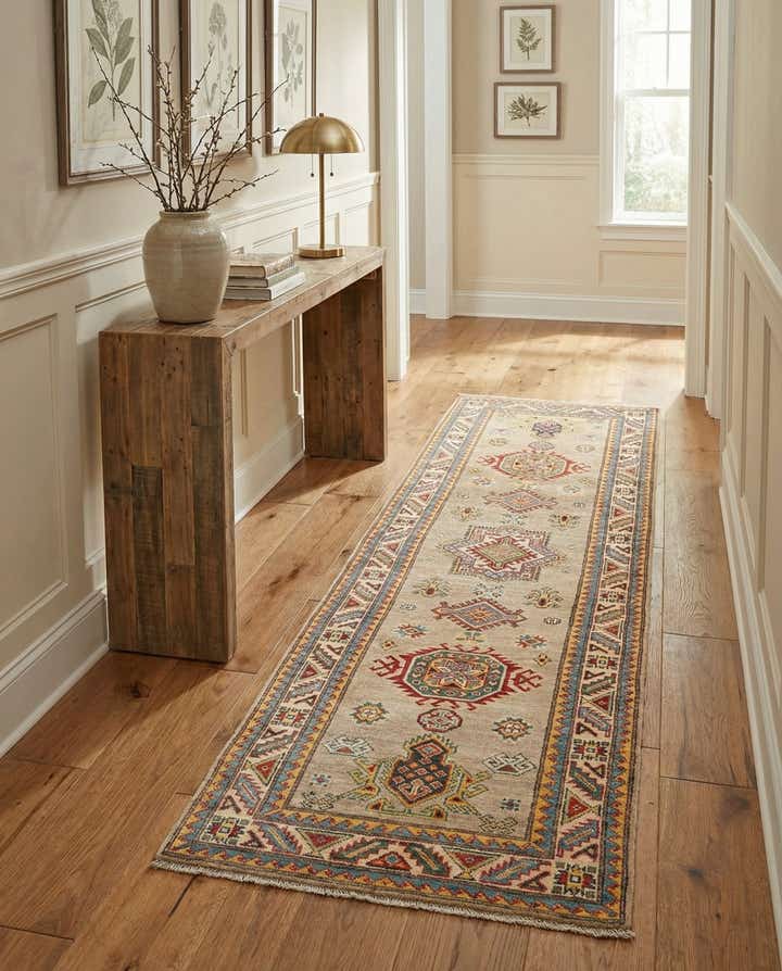 2' 7 x 9' 7 Hand Knotted Kazak Runner Rug