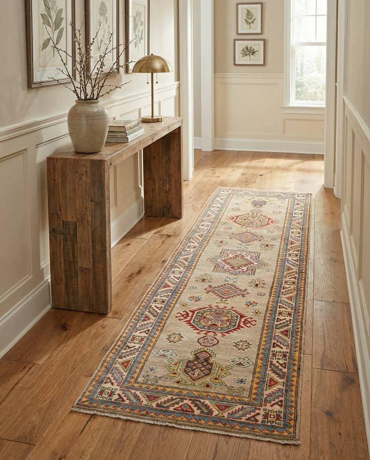 Detail image of 2' 7 x 9' 7 Hand Knotted Kazak Runner Rug