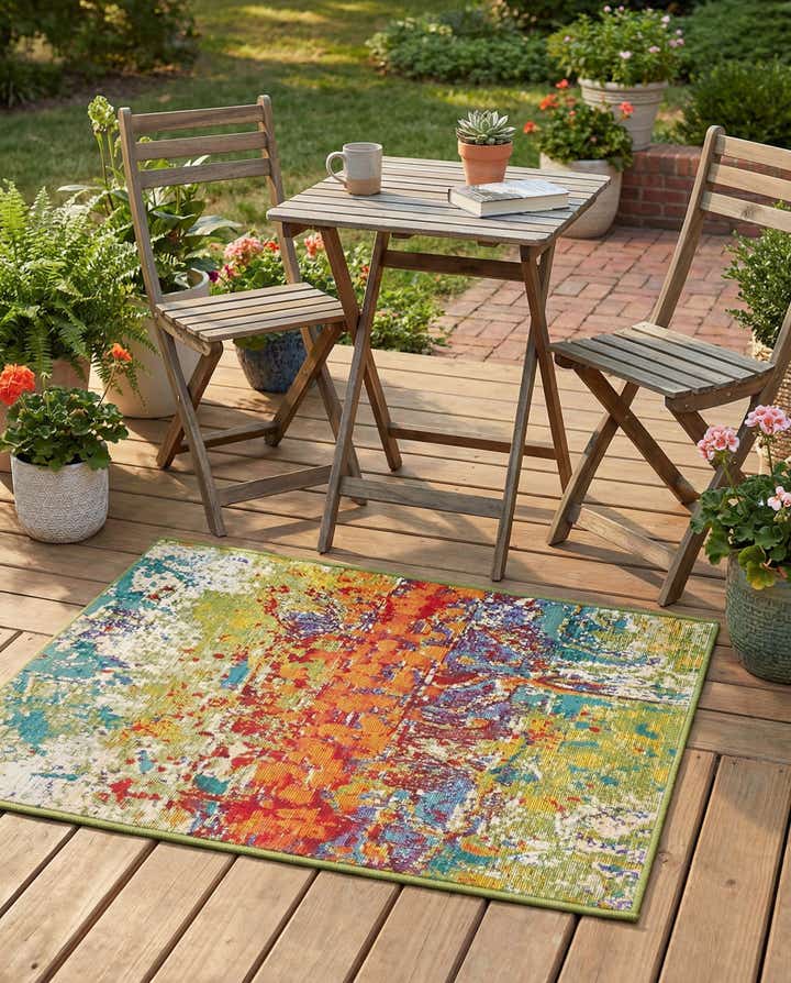 2' 2 x 3' Easy-Clean Modern Indoor / Outdoor Rug