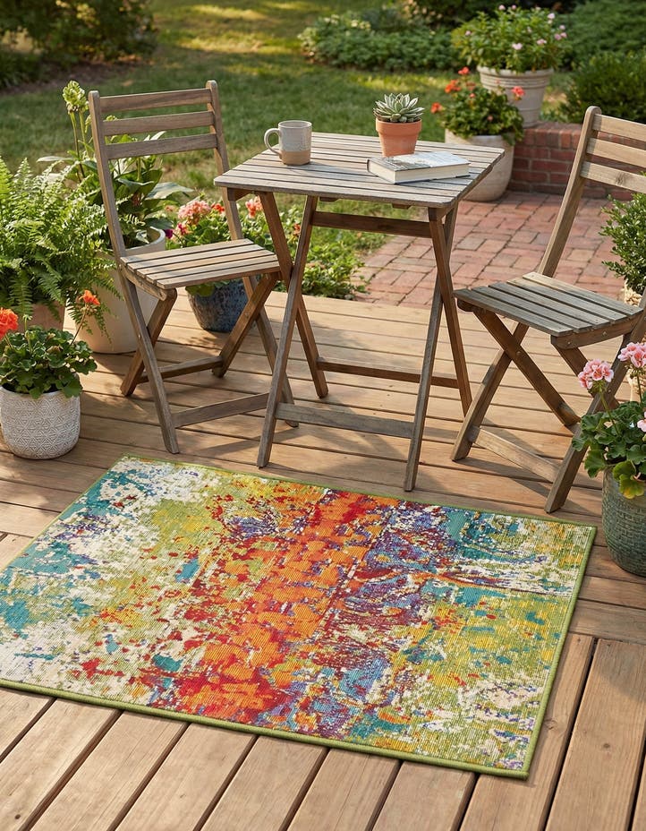 2' 2 x 3' Easy-Clean Modern Indoor / Outdoor...
