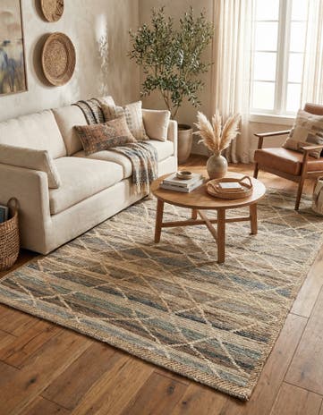 6' x 9' 4 Hand Knotted Moroccan Wool Rug