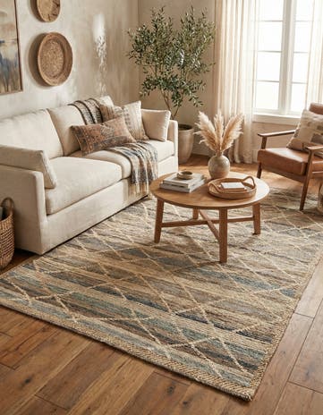 6' x 9' 4 Hand Knotted Moroccan Wool Rug