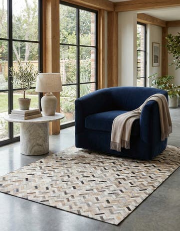 4' 10 x 7' 9 Cowhide Stocks Rug