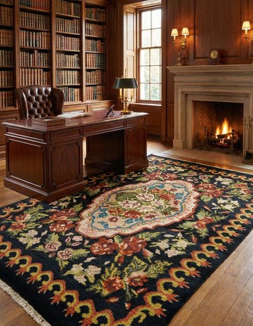 6' 4 x 10' 1 Hand Knotted Darya Rug