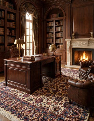 8' x 11' 1 Kerman Wool Rug