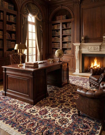 8' x 11' 1 Kerman Wool Rug