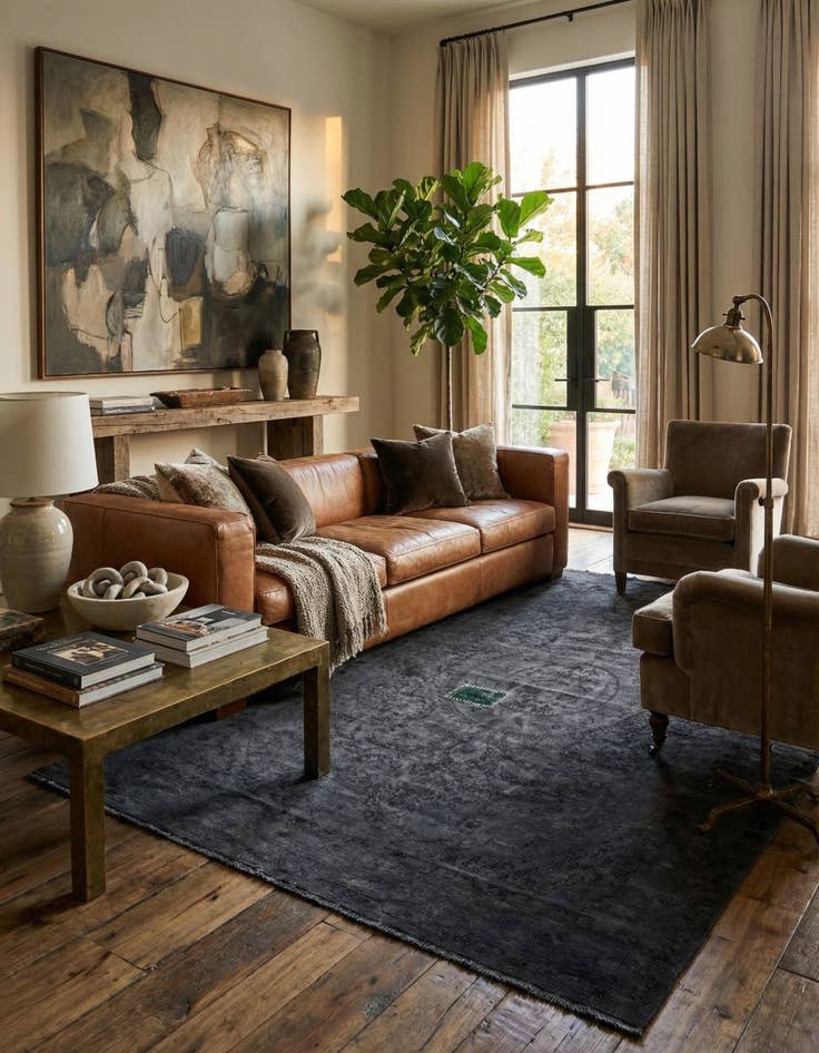 Detail image of  6' 7 x 9' 8  Hand Knotted Ultra Vintage Persian Wool Rug