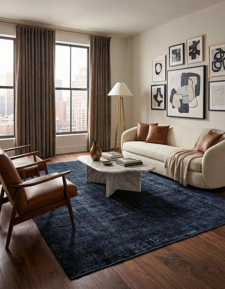 Detail image of 8' x 11'  Hand Knotted Ultra Vintage Persian Wool Rug