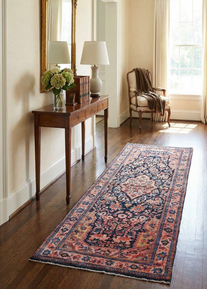 3' 9 x 10' 4 Hand Knotted Ultra Vintage Persian Wool Runner Rug