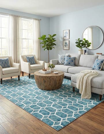 9' x 12' 2 Lattice Trellis Rug