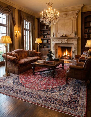 9' 9 x 12' 6 Hand Knotted Mashad Persian Wool Rug