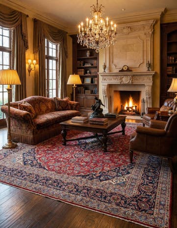 9' 9 x 12' 6 Hand Knotted Mashad Persian Wool Rug