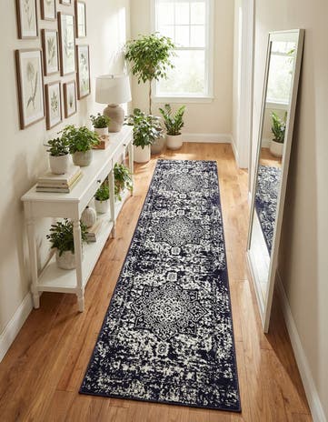 Navy Blue Arlington Runner Rug