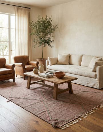 6' 5 x 10' 2 Hand Knotted Moroccan Wool Rug