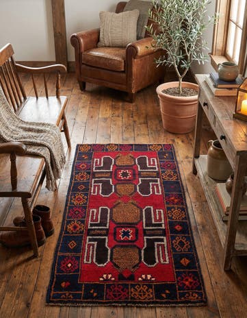 2' 10 x 4' 9 Hand Knotted Balouch Persian Wool Rug