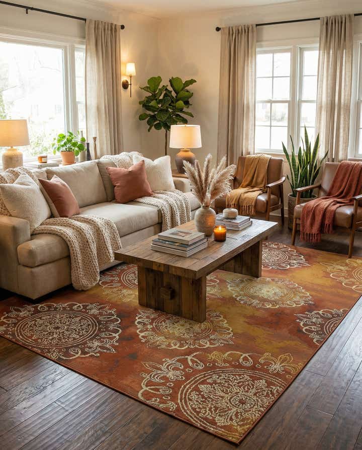 8' x 11' 4 Easy-Clean Modern Indoor / Outdoor Rug