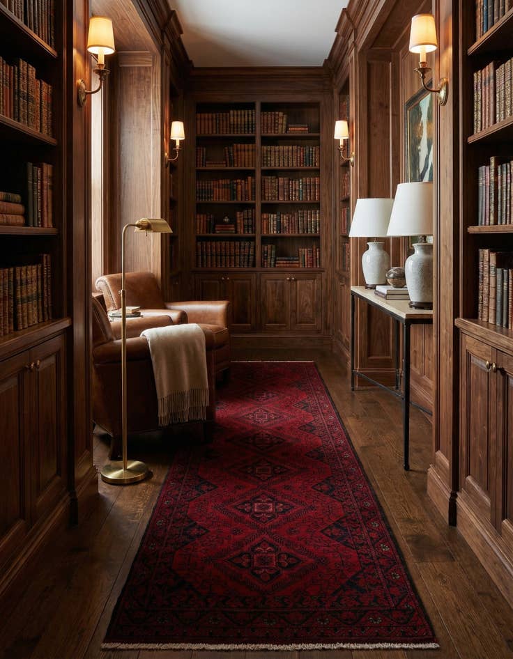 Detail image of  2' 8 x 9' 8  Hand Knotted Khal Mohammadi Wool Runner Rug