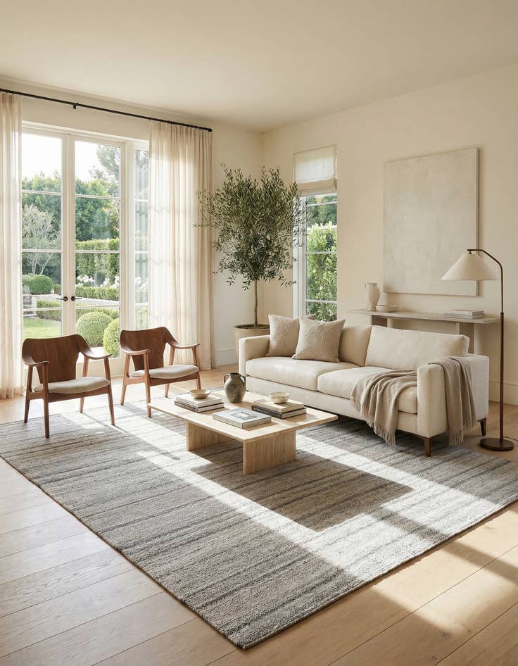 Detail image of 7' 10 x 9' 7  Hand Woven Kilim Modern Wool Rug