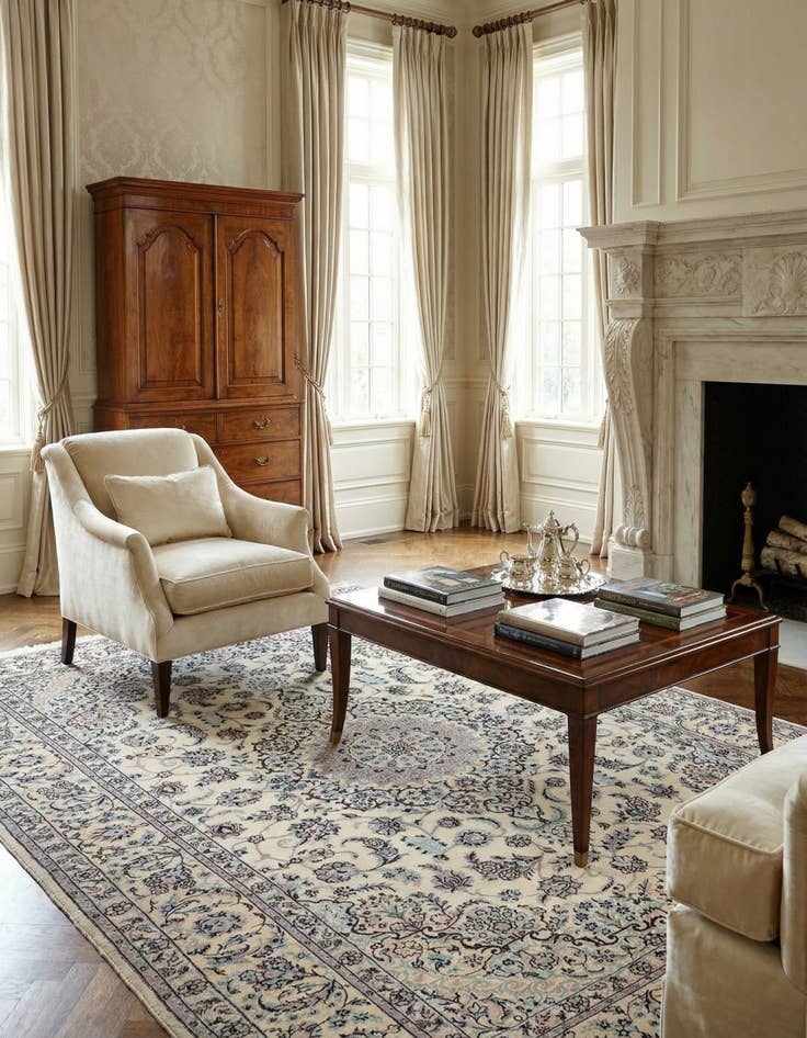 Detail image of 4' 5 x 6' 10 Nain Rug