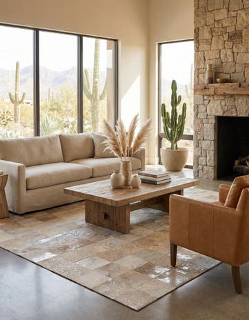 5' 1 x 8' Cowhide Rug