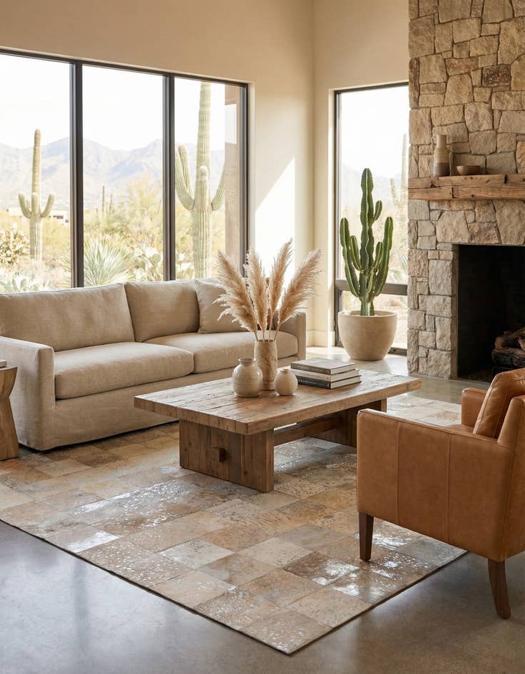 Detail image of 5' 1 x 8' Cowhide Rug